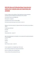 NUR 502 Advanced Pathophysiology Comprehensive EXAM LATEST VERSION 2026-2027 QUESTIONS AND ANSWERS&period;pdf&NewLine;&NewLine;
