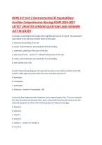 NURS 317 Unit 2 Gastrointestinal & Hepatobiliary Function Comprehensive Nursing EXAM 2026-2027 LATEST UPDATED VERSION QUESTIONS AND ANSWERS JUST RELEASED &period;pdf&NewLine;&NewLine;