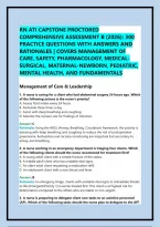 Rn Ati Capstone Proctored Comprehensive Assessment B &lpar;2026&rpar;&colon; 300 Practice Questions With Answers And Rationales &vert; Covers Management Of Care&comma; Safety&comma; Pharmacology&comma; Medical-Surgical&comma; Maternal-Newborn&comma; Pediatric&comma; Mental Health&comma; And Fundamentals