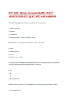 Rttt 204 &ndash; Clinical Oncology Ii Exam Latest Version 2026-2027 Questions And Answers&period;pdf&NewLine;&NewLine;