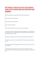 EMT Chapter 37 Obstetrics & Care of the Newborn EXAM LATEST VERSION 2026-2027 QUESTIONS AND ANSWERS&period;pdf&NewLine;&NewLine;