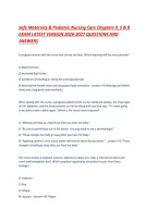 Safe Maternity & Pediatric Nursing Care Chapters 4&comma; 5 & 8 EXAM LATEST VERSION 2026-2027 QUESTIONS AND ANSWERS&period;pdf&NewLine;&NewLine;