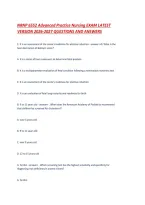 Nrnp 6552 Advanced Practice Nursing Exam Latest Version 2026-2027 Questions And Answers &period;Pdf&NewLine;&NewLine;