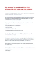 bcit - perinatal nursing theory EXAM LATEST VERSION 2026-2027 QUESTIONS AND ANSWERS &period;pdf&NewLine;&NewLine;