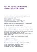 NBSTSA Practice Questions And Answers  2025&sol;2026 &vert;Update