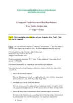 N512 Urinary and Fluid Electrolytes Acid Base Balance&NewLine;Case Studies Instructions&NewLine;