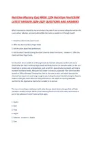 Nutrition Mastery Quiz RNSG 1324 Nutrition Final EXAM LATEST VERSION 2026-2027 QUESTIONS AND ANSWERS &period;pdf&NewLine;&NewLine;