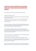 CST Review E Exam 3 Certified Surgical Technologist EXAM LATEST VERSION 2026-2027 QUESTIONS AND ANSWERS &period;pdf&NewLine;&NewLine;