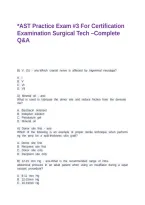 &ast;AST Practice Exam &num;3 For Certification Examination Surgical Tech &ndash;Complete Q&A