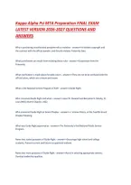 Kappa Alpha Psi Mta Preparation Final Exam Latest Version 2026-2027 Questions And Answers &period;Pdf&NewLine;&NewLine;