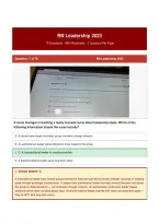 RN Leadership 2023 &vert; 70 Questions with Detailed Rationales &vert; Nursing Leadership & Management Exam Review
