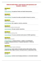 OSHA 510 2027 EXAM - Exam Review with Questions and&NewLine;Answers - Grade A&plus;