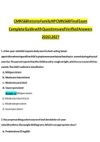 CMN 568 Intro to Family NP Final Exam Complete Guide with Verified Q&A 2026&sol;2027&NewLine;&NewLine;