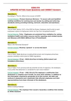 OSHA 510&NewLine;UPDATED ACTUAL Exam Questions and CORRECT Answers
