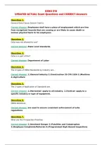 OSHA 510&NewLine;UPDATED ACTUAL Exam Questions and CORRECT Answers