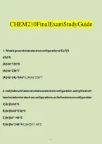CHEM 210 Final Exam Study Guide&colon; Verified Q&A for General Chemistry&NewLine;&NewLine;