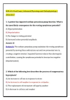 NUR 631 Final Exam &lpar;PDF&rpar; &vert; &lpar;2026&rpar; Pathophysiology Questions &vert; NUR 631 Review