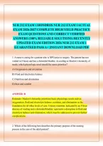 Nur 212 Exam 1&sol;Hondros Nur 212 Exam 1Actual &NewLine;Exam 2026-2027 Complete High Yield Practice Exam Questions And Correct Verified &NewLine;Answers &lpar;100&percnt; Reliable Solutions&rpar; Recently &NewLine;Updated Exam Edition 2026 Nur 212 Exam 1 &NewLine;&vert;Guaranteed Pass A&plus; &vert;Instant Download P