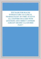 Test Bank &vert; Roach's Introductory Clinical Pharmacology 11th Edition by S&period; M&period; Ford &vert; All Chapters MCQs with Answers