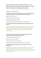 Nyc Supervisor I &lpar;Social Services&rpar; Exam &mdash; 200 &NewLine;Original Practice Questions And Answers &vert; 2026&NewLine;2027 Study Guide &vert; Detailed Rationales 