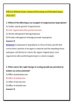 NUR 631 Midterm Exam &lpar;PDF&rpar; &vert; &lpar;2026&rpar; Pathophysiology Questions &vert; NUR 631 Review