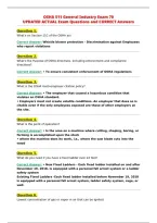 OSHA 511 General Industry Exam 70&NewLine;UPDATED ACTUAL Exam Questions and CORRECT Answers