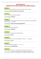 OSSF INSTALLER 2&NewLine;UPDATED ACTUAL Exam Questions and CORRECT Answers