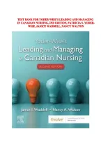 Test Bank For Yoder-Wise&rsquo;s Leading And Managing In Canadian Nursing&comma; 2Nd Edition&comma; Patricia S&period; Yoder-Wise&comma; Janice Waddell&comma; Nancy Walton&NewLine;