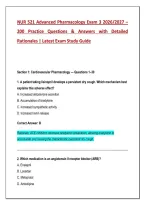 NUR 521 Advanced Pharmacology Exam 3 2026&sol;2027 &ndash; 200 Practice Questions & Answers with Detailed Rationales &vert; Graduate Nursing Study Guide&NewLine;