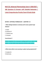 NUR 521 Advanced Pharmacology Exam 4 2026&sol;2027 &ndash; 200 Practice Questions & Answers with Detailed Rationales &vert; Latest Graduate Nursing Study Guide
