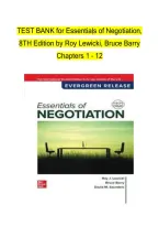 TEST BANK for Essentials of Negotiation 8th Edition by Roy Lewicki&comma; Bruce Barry & David Saunders &vert; Chapters 1&ndash;12 &vert; Complete Q&A&NewLine;&NewLine;