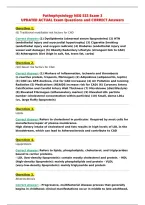 Pathophysiology NSG 533 Exam 3&NewLine;UPDATED ACTUAL Exam Questions and CORRECT Answers