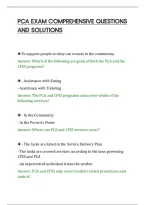 Pca Exam Comprehensive Questions&NewLine;And Solutions&NewLine;