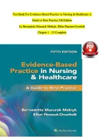 Test Bank For Evidence-Based Practice in Nursing & Healthcare&colon; A Guide to Best Practice&comma; 5th Edition&vert; All Chapters &vert; Questions & 100&percnt; Verified Answers &vert; Graded A&plus;