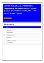 2026 HESI RN Exit Exam &lpar;LATEST EDITION&rpar; Comprehensive Practice Examination &vert; Complete Questions & Verified Answers 2026&sol;2027 &vert; 100&percnt; Correct &vert; Grade A &ndash; Elsevier