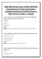 2026 HESI RN Exit Exam &lpar;LATEST EDITION&rpar; Comprehensive Practice Examination &vert; Complete Questions & Verified Answers &vert; 100&percnt; Correct &vert; Grade A &ndash; Elsevier&NewLine;