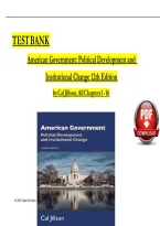 Test Bank for American Government&colon; Political Development and Institutional Change 12th Edition by Cal Jillson&NewLine;