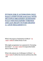 WGU D522 Python for IT Automation Exam Study Guide &vert; Q&A Prep