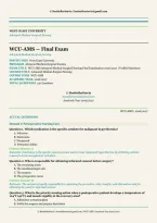 WCU Advanced Medical-Surgical Nursing Final Exam 2026&sol;2027 &vert; 150 Verified Questions & Answers &vert; West Coast University Prep &vert; Instant Download