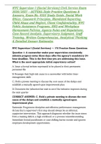 NYC Supervisor I &lpar;Social Services&rpar; Civil Service Exam 2026&sol;2027 &ndash; ACTUAL-Style Practice Questions & Answers&comma; Exam No&period; 6555 Study Guide&comma; Social Work Ethics&comma; Casework Principles&comma; Mandated Reporting&comma; Child Abuse and Neglect&comma; Client Confidentiality&comma; NYC Publi