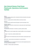 Gia Colored Stones Final Exam Flashcards- Questions And Answers Verified