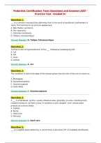 Pedorthic Certification Tests Questions and Answers 2027 -&NewLine;Practice Test - Graded A&plus;