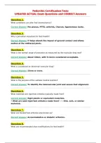 Pedorthic Certification Tests&NewLine;UPDATED ACTUAL Exam Questions and CORRECT Answers&NewLine;