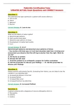 Pedorthic Certification Tests&NewLine;UPDATED ACTUAL Exam Questions and CORRECT Answers