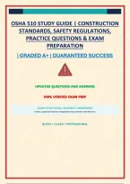 Osha 510 Study Guide &vert; Construction Standards&comma; Safety Regulations&comma; Practice Questions & Exam Preparation