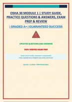 Osha 30 Module 1 &vert; Study Guide&comma; Practice Questions & Answers&comma; Exam Prep & Review