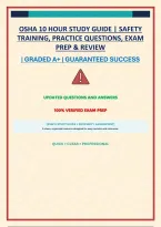 Osha 10 Hour Study Guide &vert; Safety Training&comma; Practice Questions&comma; Exam Prep & Review