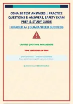 Osha 10 Test Answers &vert; Practice Questions & Answers&comma; Safety Exam Prep & Study Guide