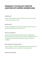 Personality Psychology Expected Questions With Verified Answers &lpar;2026&rpar;&period;Pdf&NewLine;&NewLine;