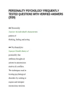 Personality Psychology Frequently Tested Questions With Verified Answers &lpar;2026&rpar;&period;Pdf&NewLine;&NewLine;